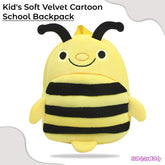 Kindergarten Cute Cartoon Kids School Bag for Boys and Girls (Fabric Bee Yellow)